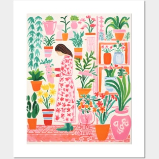 Pink Garden Botanical Posters and Art